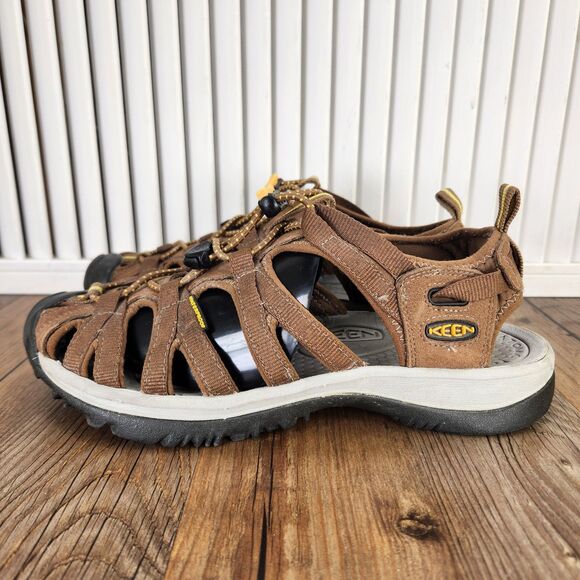KEEN Whisper Sandals Womens Sz 7.5 Brown Waterproof Closed Toe Hiking Drawstring - Picture 3 of 9